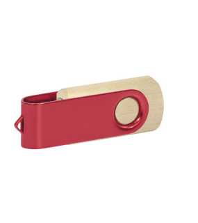 USB flash pamäť 3.1 > hnedá (light) / červená > 64GB 3.1