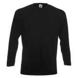 Pánske tričko (FRUIT OF THE LOOM Super Premium Long Sleeve T) > čierna > S