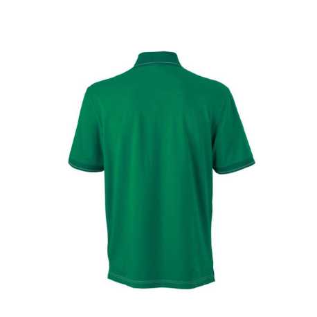 Pánska polokošeľa (DAIBER Men's Elastic Polo) > zelená (irish) / biela > S