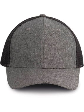 6 panelová šiltovka (K-UP URBAN TRUCKER CAP - 6 PANELS) > strieborná(heather)/šedá(dark)