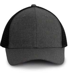 6 panelová šiltovka (K-UP URBAN TRUCKER CAP - 6 PANELS) > šedá(steel heather)/čierna