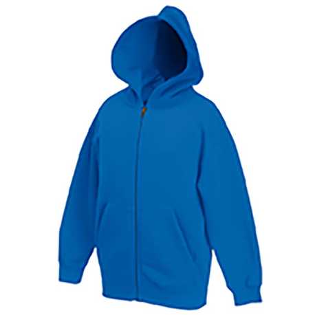 Detská mikina (FRUIT OF THE LOOM Kids Hooded Sweat Jacket ) > modrá (royal) > 7/8
