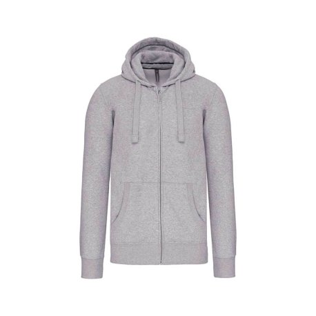 Unisex mikina (KARIBAN FULL ZIP HOODED SWEATSHIRT) > šedá (oxford) > 2XL