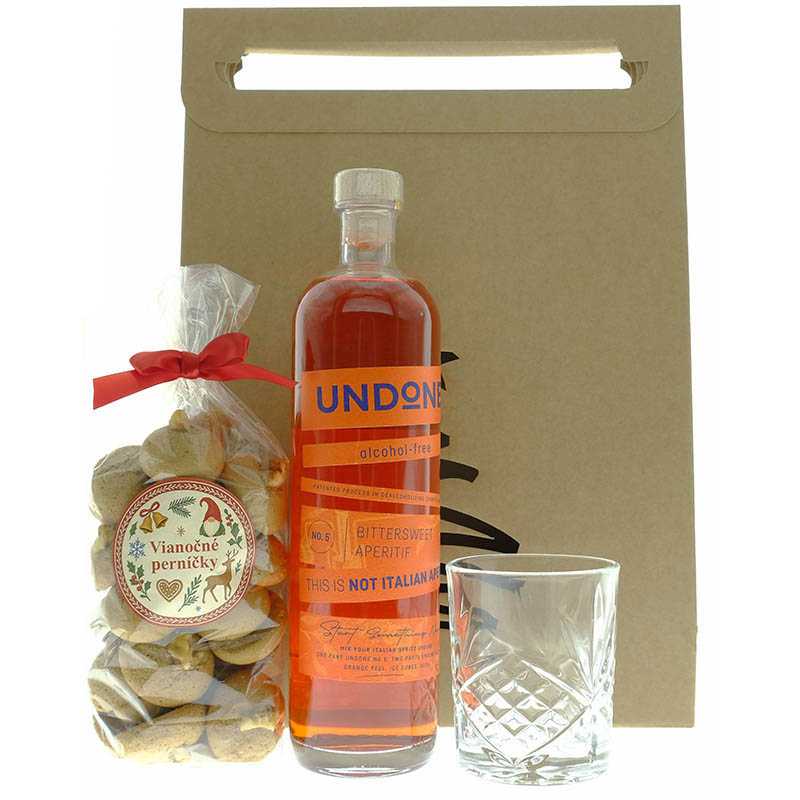 Vianočná darčeková taška Nealko aperitív a perníky
