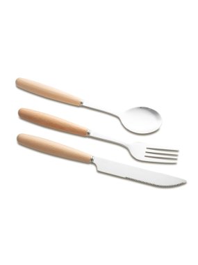 Súprava príborov v bavlnenom sáčku > béžová