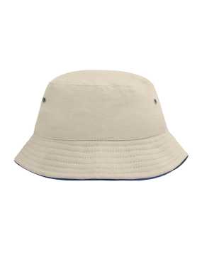 Klobúk (MB Fisherman Piping Hat for Kids) > prírodná / modrá (navy)