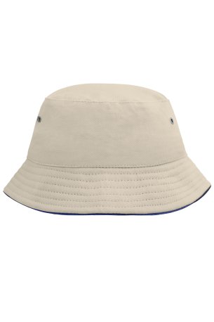 Klobúk (DAIBER Fisherman Piping Hat for Kids) > prírodná / modrá (navy)