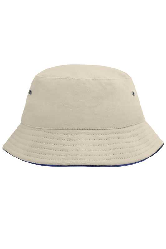 Klobúk (MB Fisherman Piping Hat for Kids) > prírodná / modrá (navy)