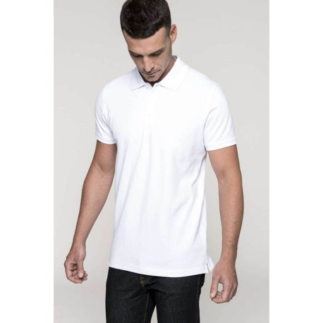 Pánska polokošeľa (KARIBAN SHORT SLEEVE POLO SHIRT) > biela > 2XL