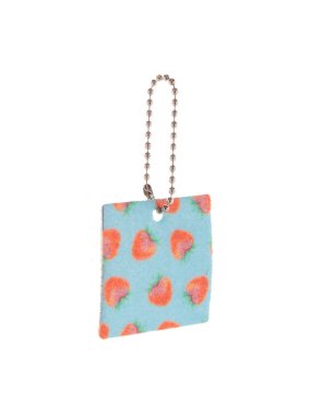 | Prívesok na kľúče na zákazku, štvorec > biela