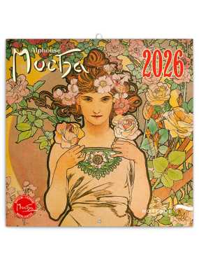 Nástenný kalendár (Alfons Mucha 2026) - 30 x 30 x 1 cm