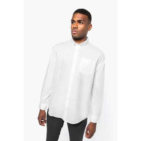 Pánska košeľa (KARIBAN MENS LONG SLEEVE SHIRT) > modrá (oxford) > S