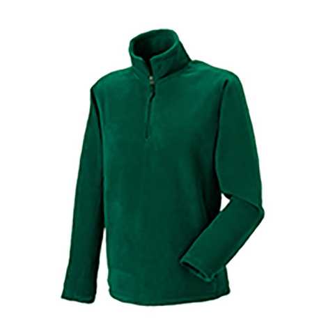 Pánska fleece mikina(Quarter Zip Outdoor Fleece RUSSELL) > zelená (bottle) > XS