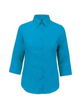Dámska košeľa (LADIES' 3/4 SLEEVE SHIRT KARIBAN) > tyrkysová (bright) > S
