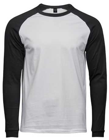 Unisex tričko (Tee Jays Mens Baseball Tee) > biela / čierna > 3XL