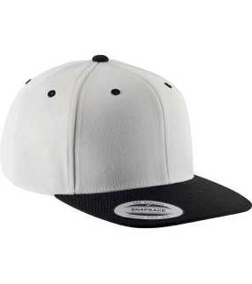 6 panelová šiltovka (K-up CAP FLAT PEAK - 6 PANELS) > biela / čierna