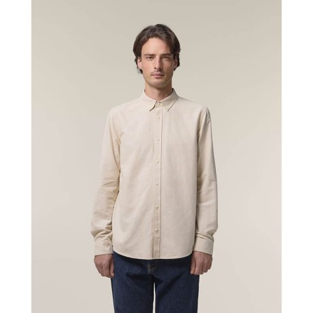 Pánska košeľa (STANLEY\STELLA Stanley Oxford Shirt) > béžová (oxford) > S