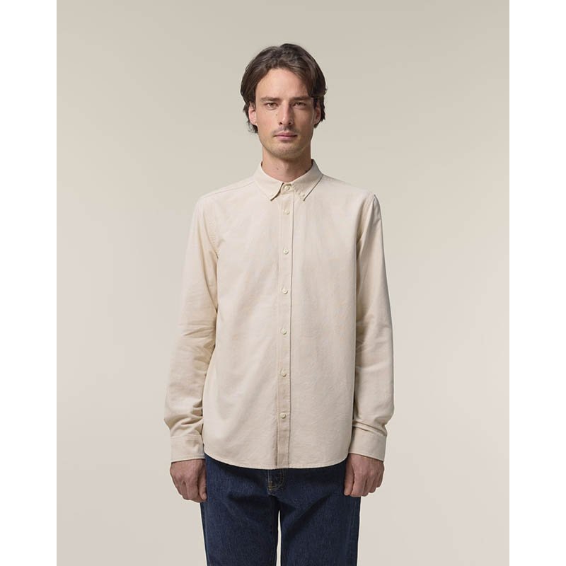 Pánska košeľa (STANLEY\STELLA Stanley Oxford Shirt) > béžová (oxford) > S