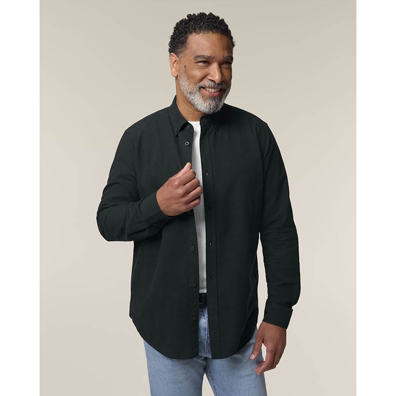 Pánska košeľa (STANLEY\STELLA Stanley Oxford Shirt) > čierna > S