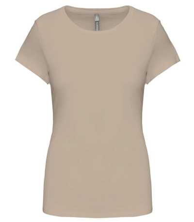 Dámske tričko (KARIBAN LADIES' SHORT-SLEEVED CREW NECK T-SHIRT) > hendá (light sand) > S