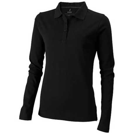 Dámska polokošeľa (Oakville Ladies long sleeve Polo Elevate) > čierna (solid) > S