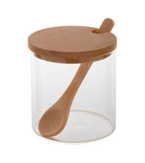 Sklenený držiak na korenie > transparentná / prírodná