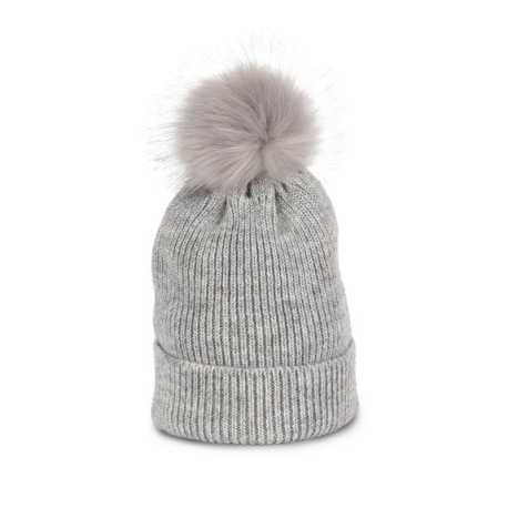Pánska čiapka (K-UP KNITTED BOBBLE BEANIE IN RECYCLED YARN) > šedá (light heather)
