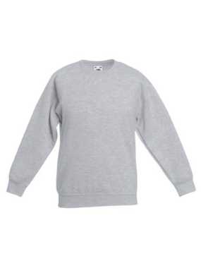 Detská mikina (FRUIT OF THE LOOM Kids Set-In Sweat ) > šedá (heather) > 3/4