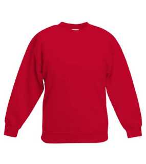 Detská mikina (FRUIT OF THE LOOM Kids Set-In Sweat ) > červená > 12/13