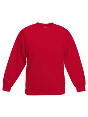 Detská mikina (FRUIT OF THE LOOM Kids Set-In Sweat ) > červená > 12/13