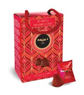 Gift cardbox 10 French truffles, pure cocoa butter 85 g Maxim’s