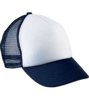 5 panelová šiltovka (K-UP KIDS' TRUCKER MESH CAP - 5 PANELS)>biela / modrá (navy)