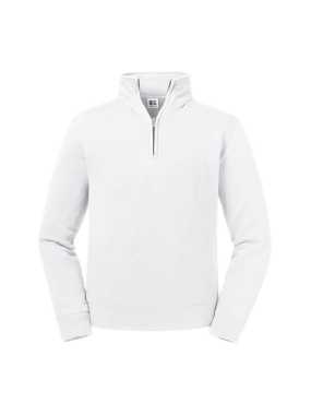 Pánska mikina (RUSSELL Adults' Authentic 1/4 Zip Sweat)>biela>M