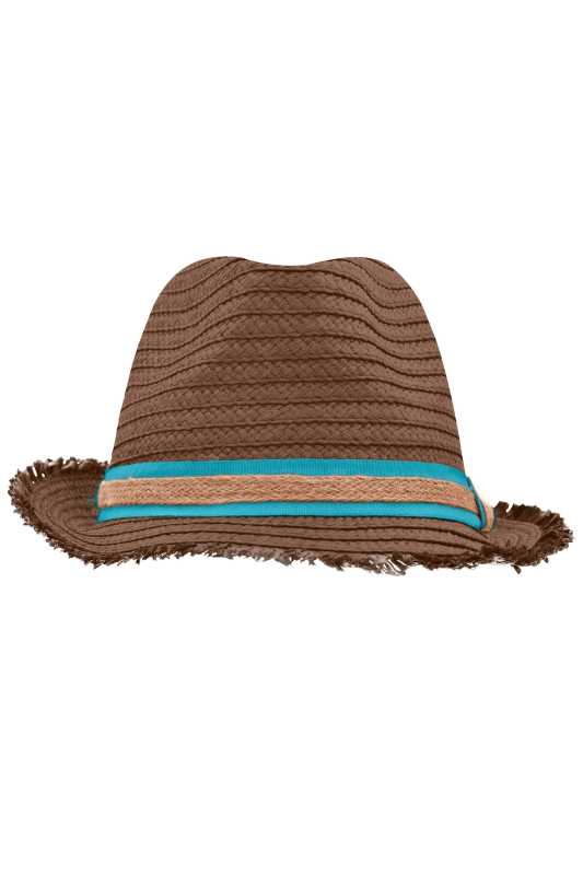 Klobúk(MB Trendy Summer Hat) > hnedá (nougat) / tyrkysová > S/M