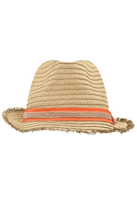 Klobúk(MB Trendy Summer Hat) > červená (straw) / oranžová > S/M