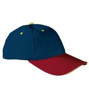 Unisex šiltovka (SANDWICH) > modrá (orion navy)/červená (lotto)/žltá (lemon)