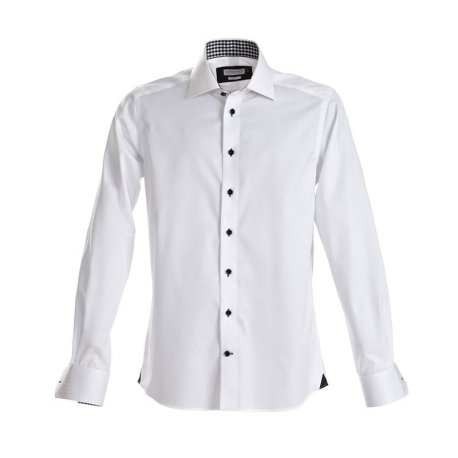 Pánska košeľa (James Harvest SHIRT RED BOW 20) > biela / čierna > 4XL