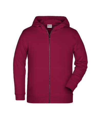 Detská mikina(DAIBER Childrens Zip Hoody) > červená (wine) > XS