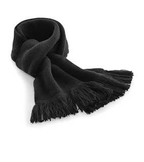 Unisex šál (Beechfield Classic Knitted Scarf) > čierna > 152X18 CM