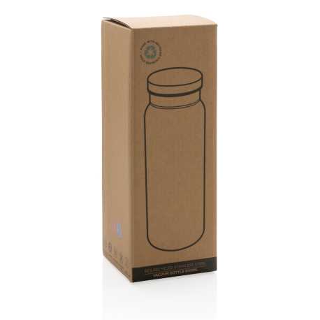 Termo fľaša z RCS recyklovanej ocele 600ml > čierna / čierna