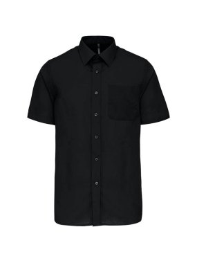 Pánska košeľa (KARIBAN ACE MENS SHORT SLEEVE POPLIN SHIRT) > čierna > L