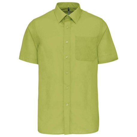 Pánska košeľa (KARIBAN ACE MENS SHORT SLEEVE POPLIN SHIRT)>zelená (burnt lime)>S