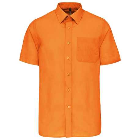 Pánska košeľa (KARIBAN ACE MENS SHORT SLEEVE POPLIN SHIRT) > oranžová > 4XL