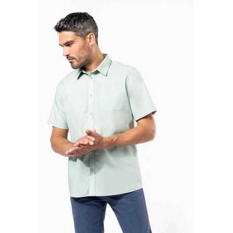 Pánska košeľa (KARIBAN ACE MENS SHORT SLEEVE POPLIN SHIRT)>zelená (burnt lime)>S
