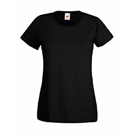 Dámske tričko (FRUIT OF THE LOOM Lady-Fit Valueweight T) > čierna > S