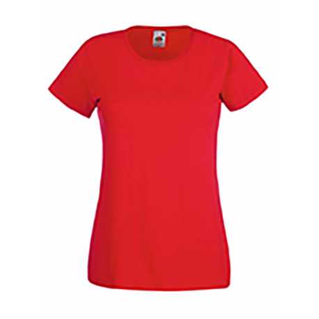 Dámske tričko (FRUIT OF THE LOOM Lady-Fit Valueweight T) > červená > S