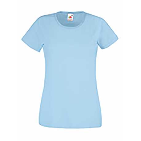 Dámske tričko (FRUIT OF THE LOOM Lady-Fit Valueweight T) > modrá (sky) > S