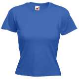 Dámske tričko (FRUIT OF THE LOOM Lady-Fit Valueweight T) > modrá (royal) > L
