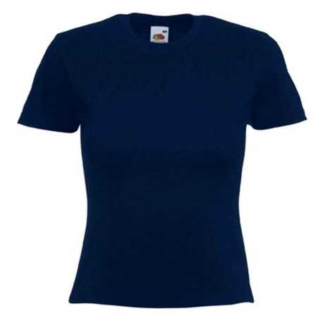 Dámske tričko (FRUIT OF THE LOOM Lady-Fit Valueweight T) > modrá (deep navy) > S