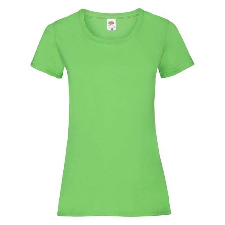Dámske tričko (FRUIT OF THE LOOM Lady-Fit Valueweight T) > zelená(lime) > S